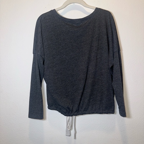 Eberjey Dark Grey Long Sleeve Slouchy Top Size Small - Picture 4 of 7